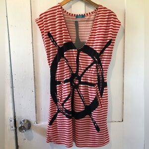 Nautical striped mini dress